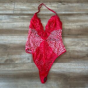 BRAND NEW: Victoria Secret Red bodysuit/ lingerie Size Large